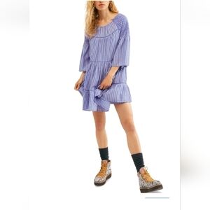 Free People Striped Boho Lola Dress sz M